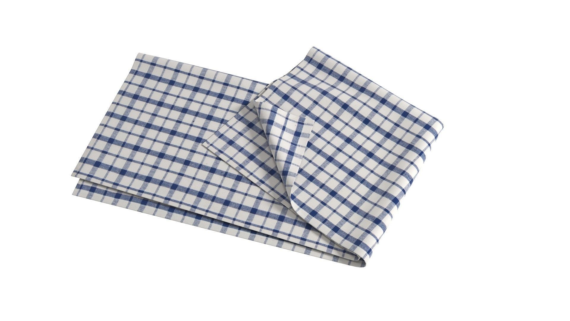 Tea Towel V3 Low-poly 3D model_11