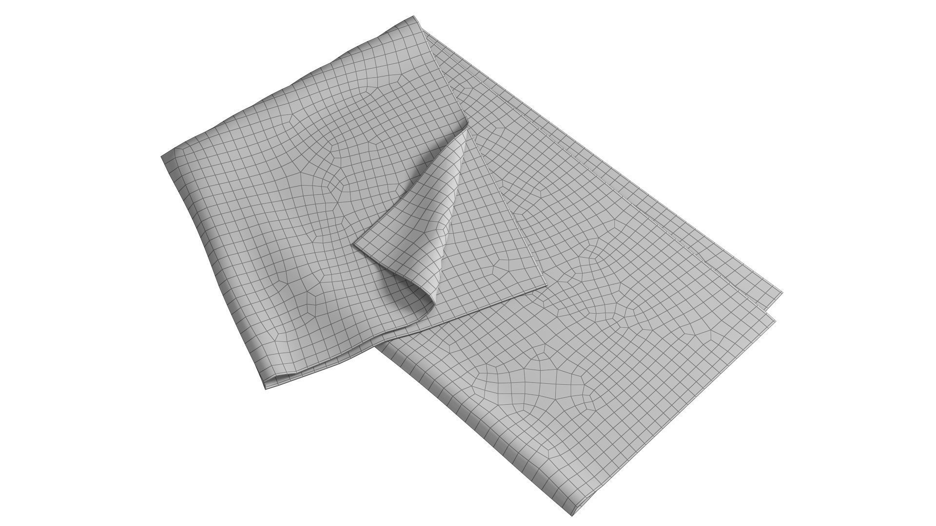 Tea Towel V3 Low-poly 3D model_15