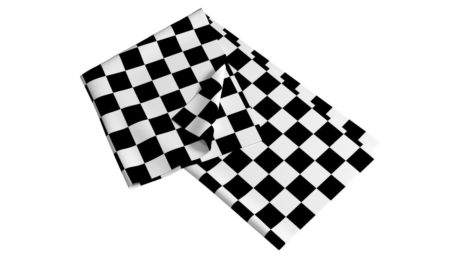 Tea Towel V3 Low-poly 3D model_17