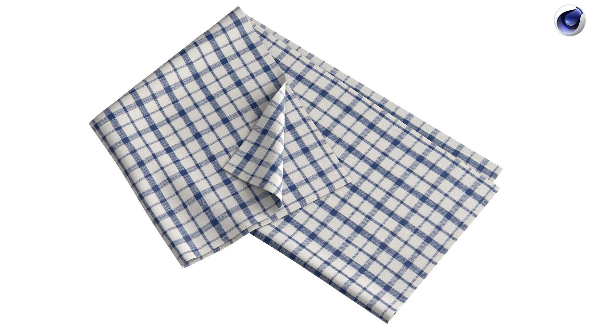 Tea Towel V3 Low-poly 3D model_2