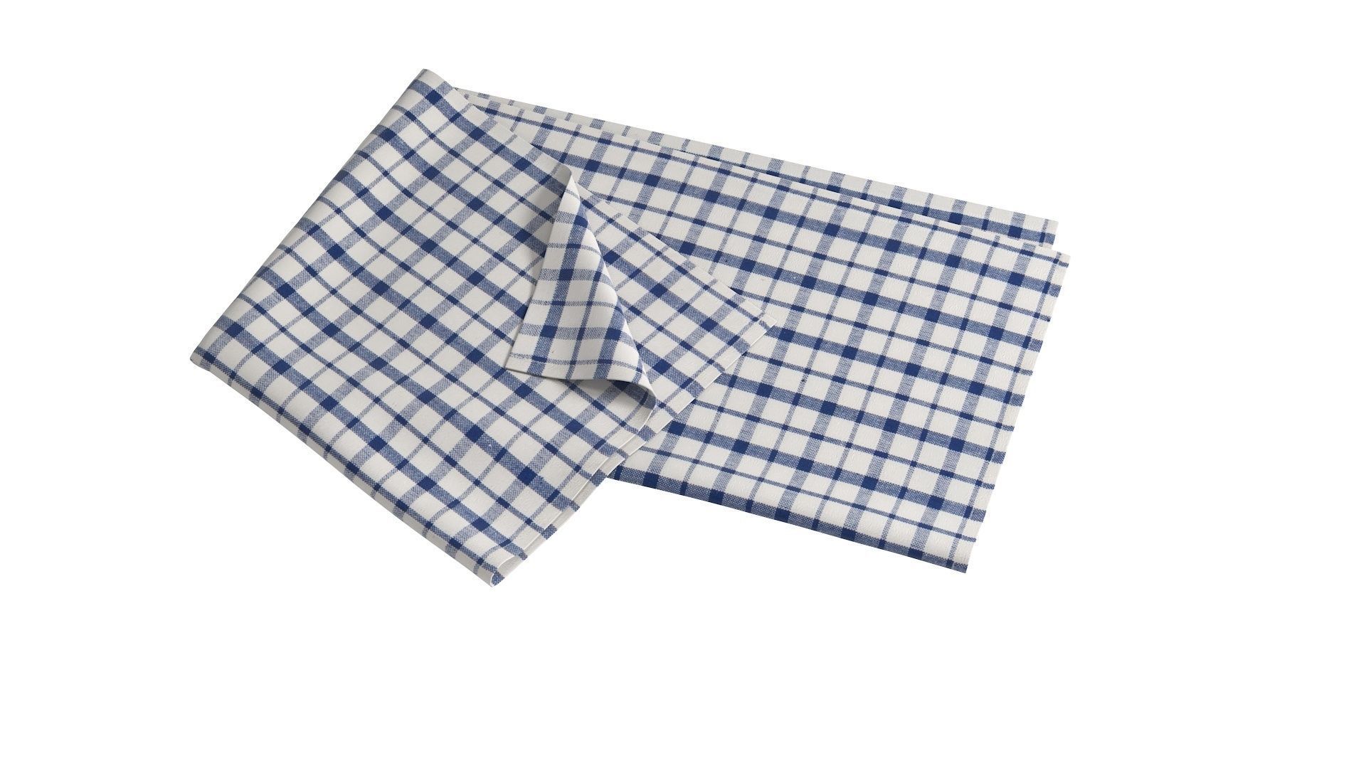 Tea Towel V3 Low-poly 3D model_6