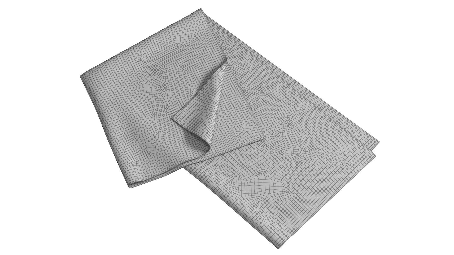 Tea Towel V3 Low-poly 3D model_16