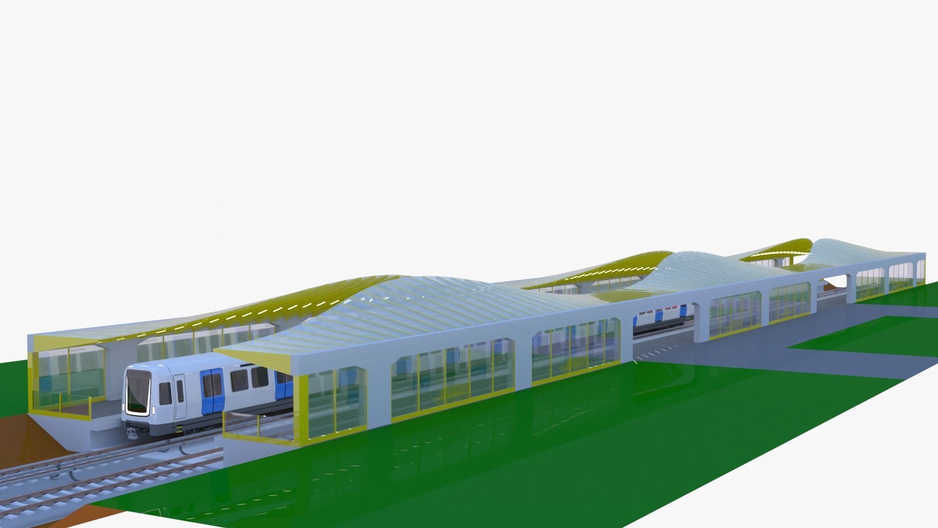Stockholm metro station III 3D model_9