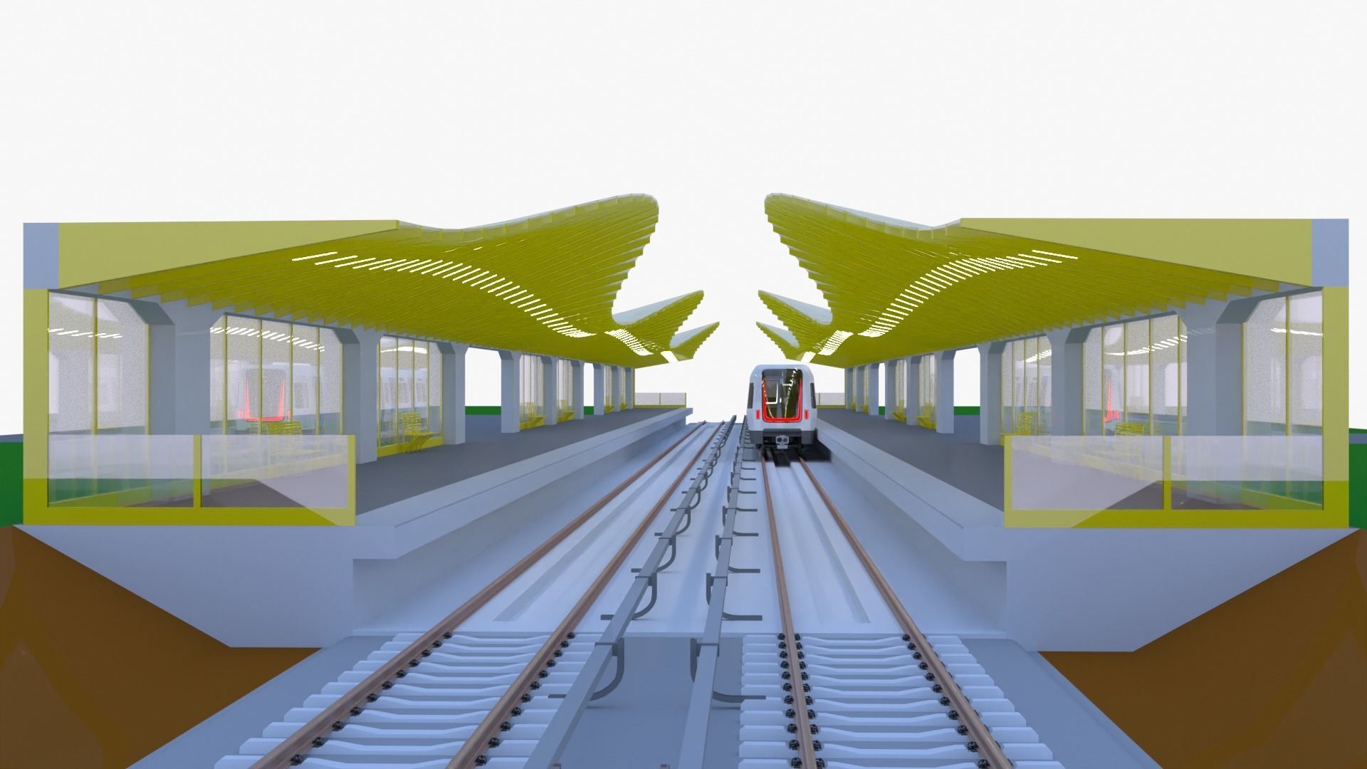 Stockholm metro station III 3D model_2