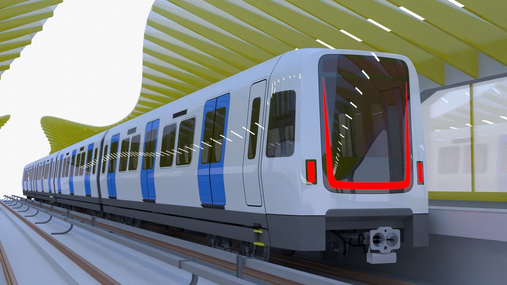 Stockholm metro station III 3D model_4