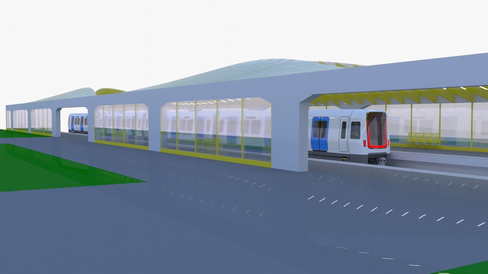 Stockholm metro station III 3D model_13
