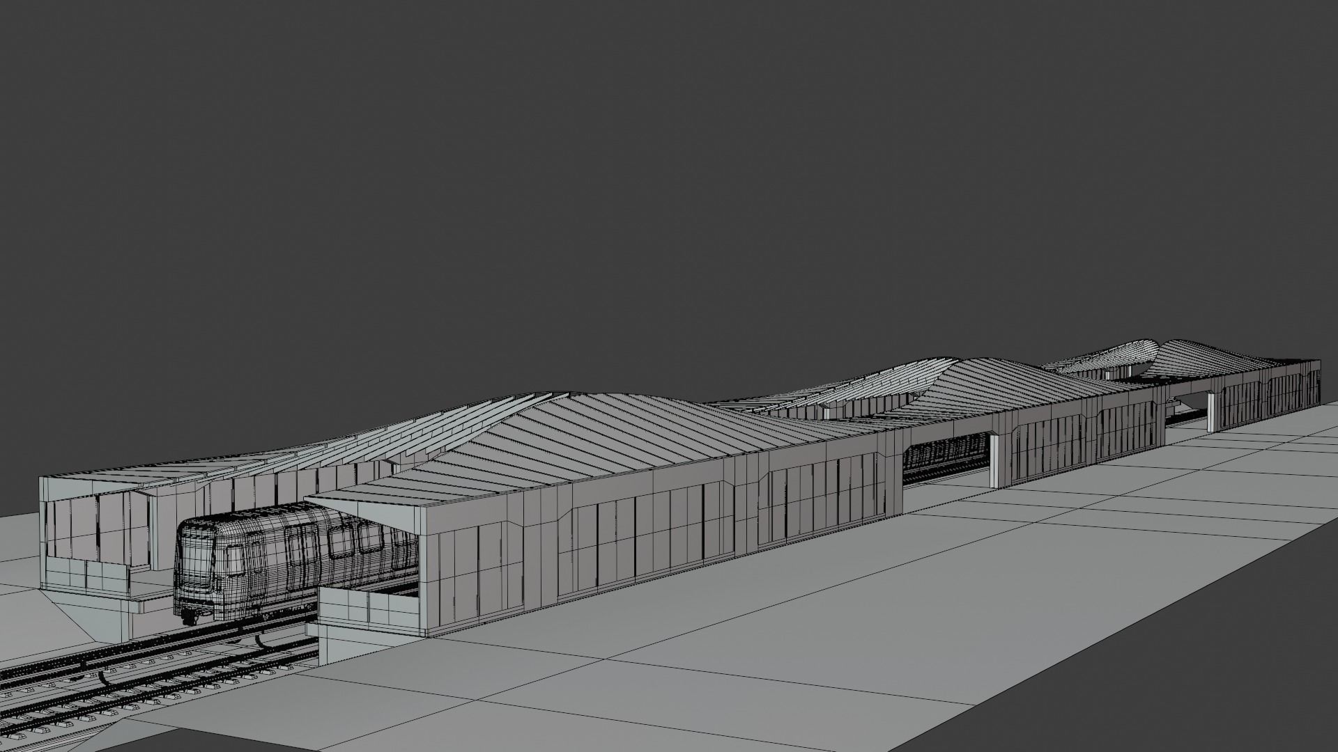 Stockholm metro station III 3D model_10