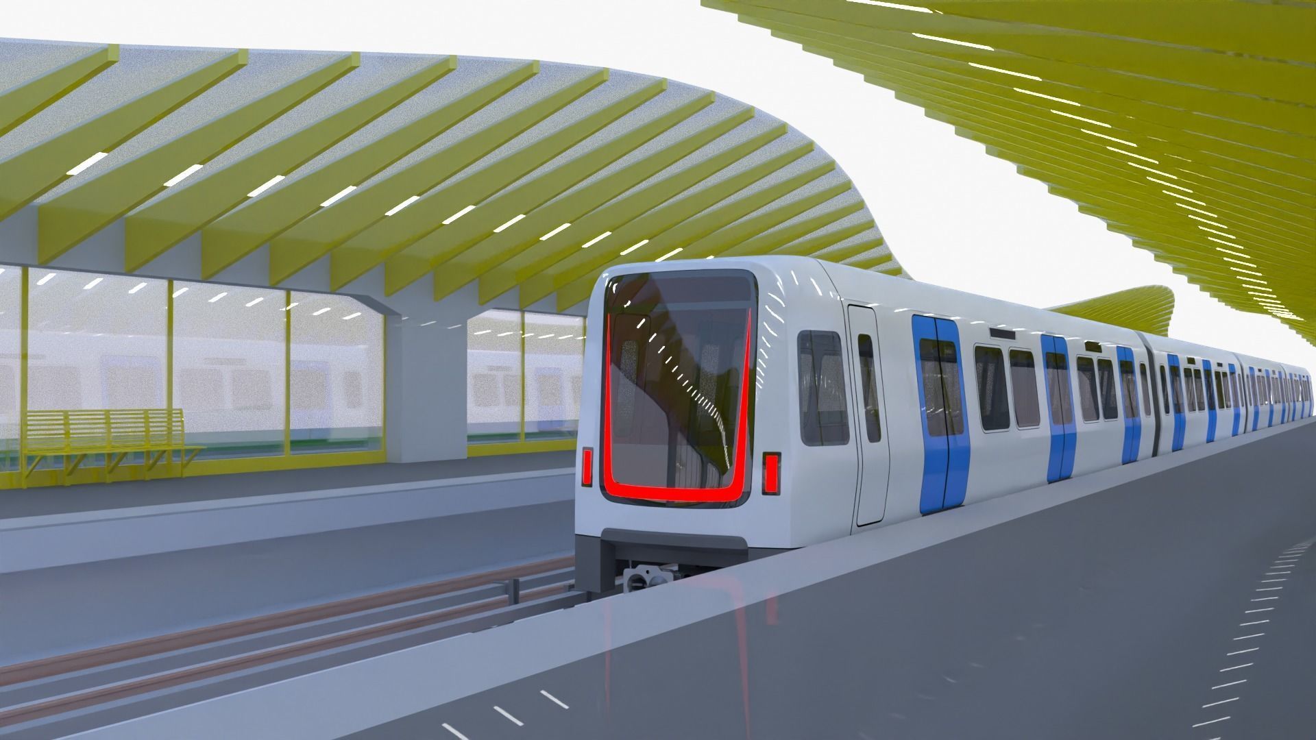 Stockholm metro station III 3D model_6