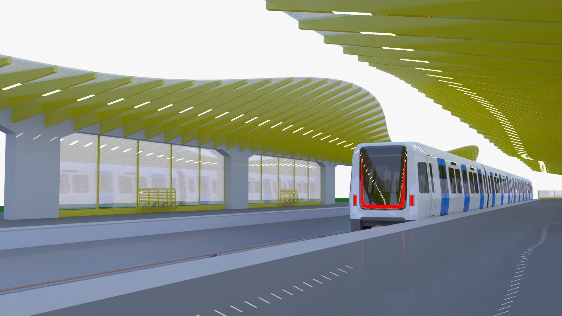 Stockholm metro station III 3D model_8