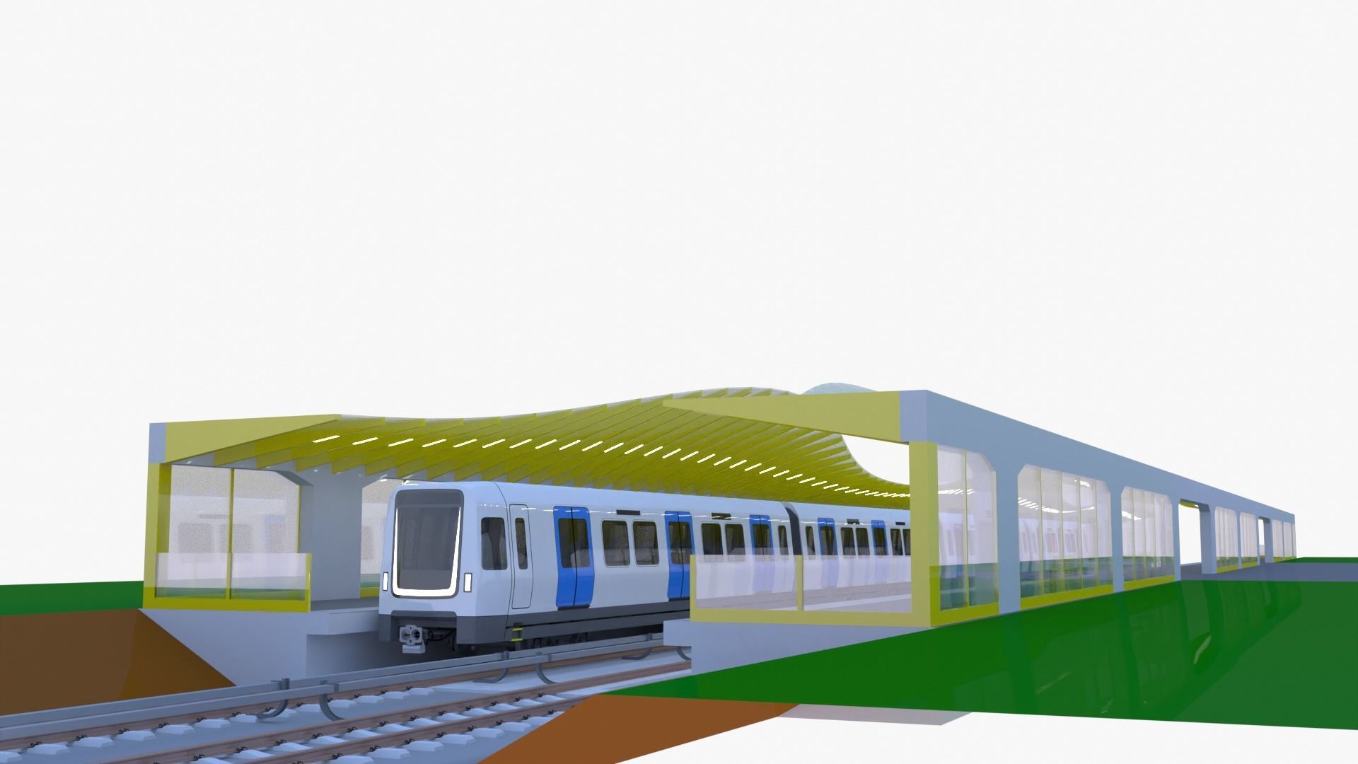 Stockholm metro station III 3D model_11