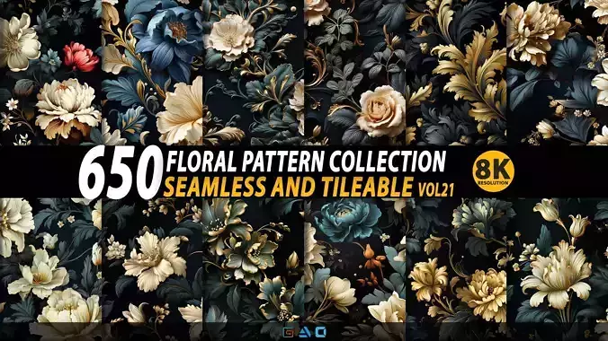650 Floral pattern collection-Vol21-8K Res
