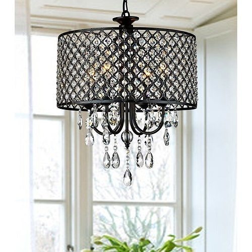 Mckamey light Dimmable Drum Chandelier 3D model