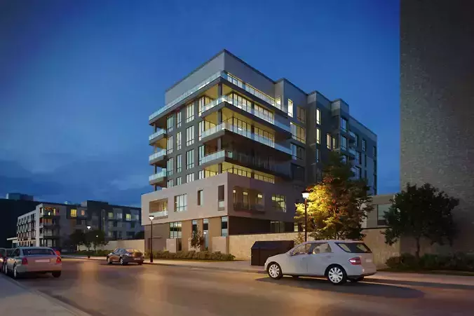 Residential building exterior Scene 3D model