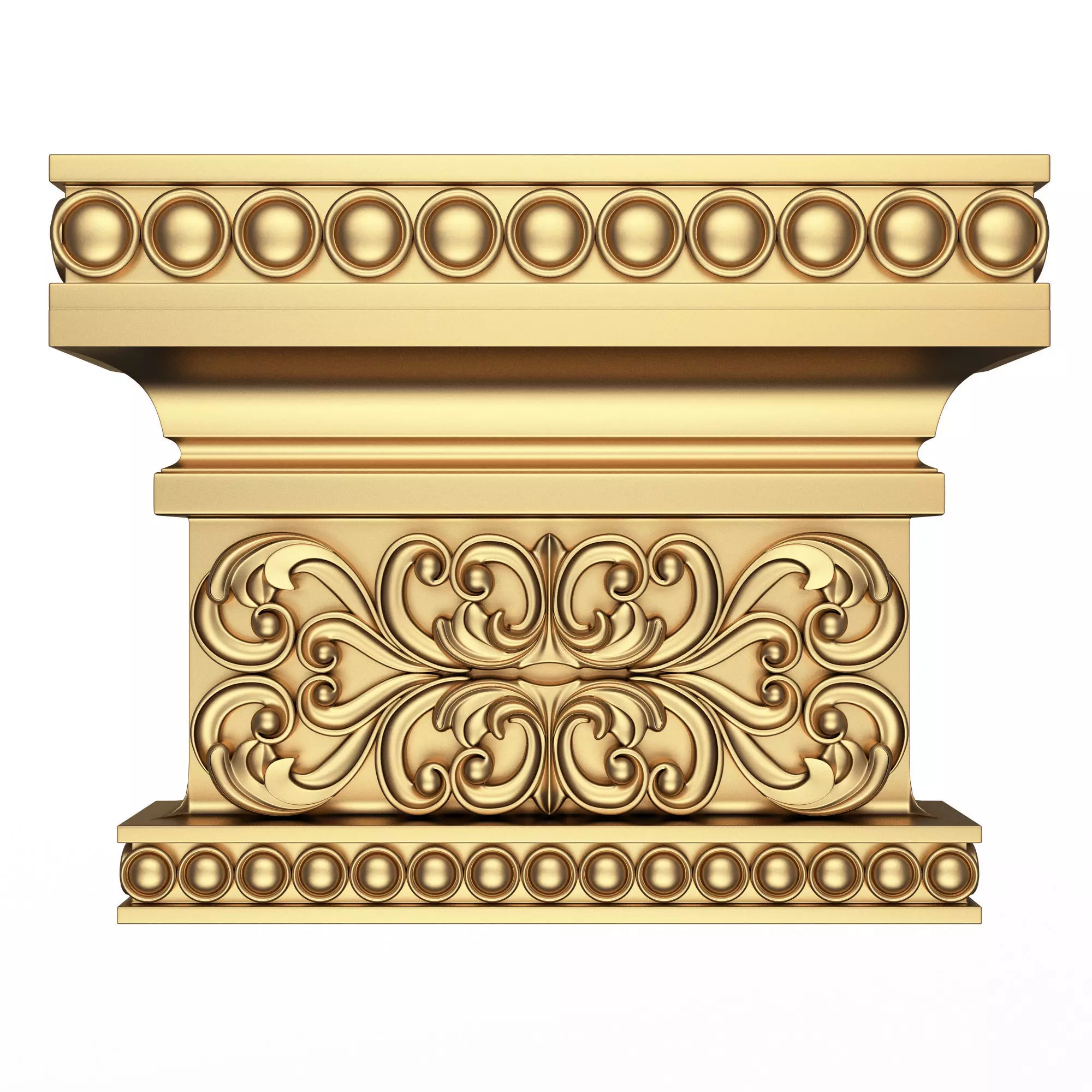 Carved Capital 0801 Low-poly 3D model