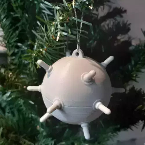 Naval Mine Christmas Decoration Tree Ball STL 3D print model