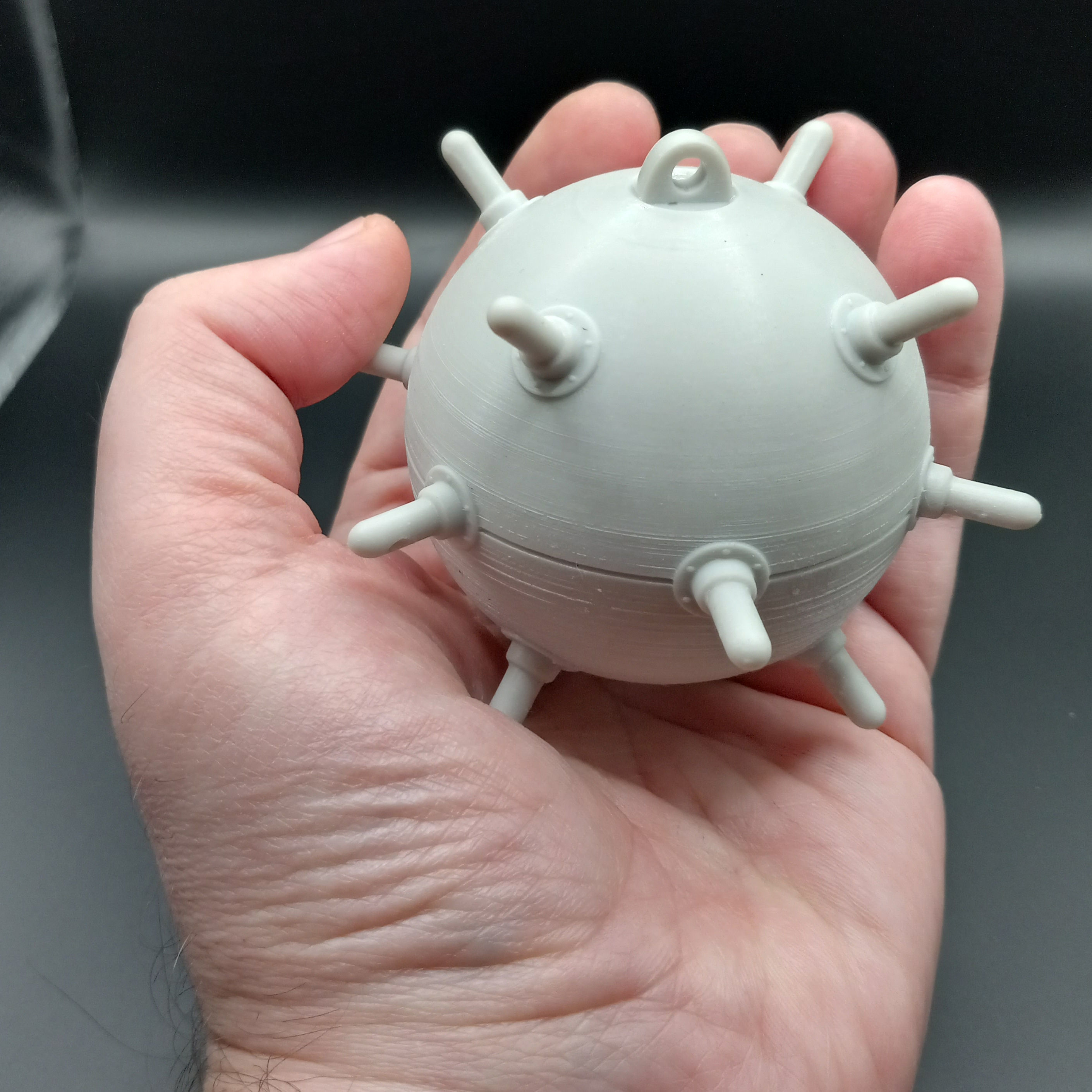 Naval Mine Christmas Decoration Tree Ball STL 3D print model_2