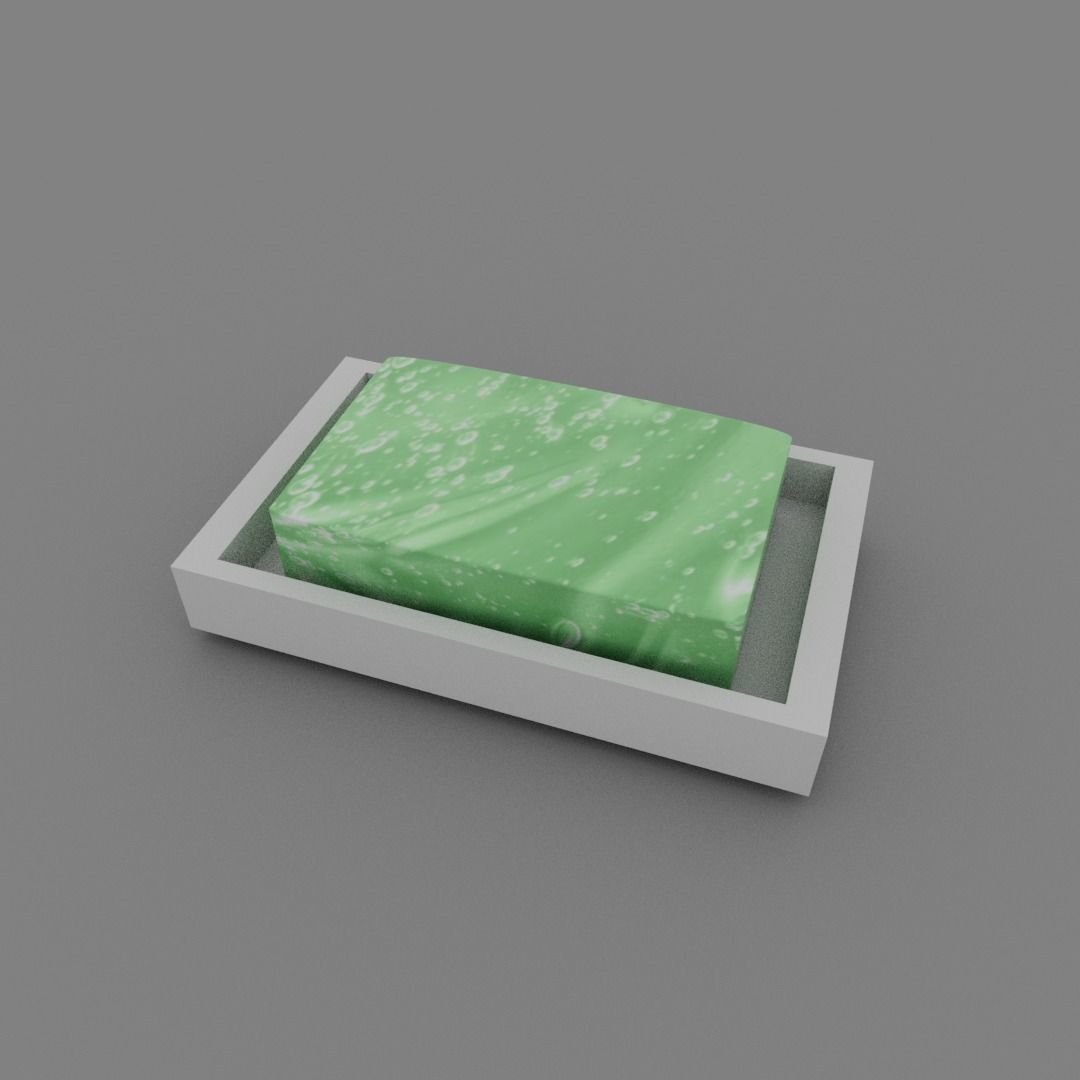 Bath Soap Low-poly 3D model_3
