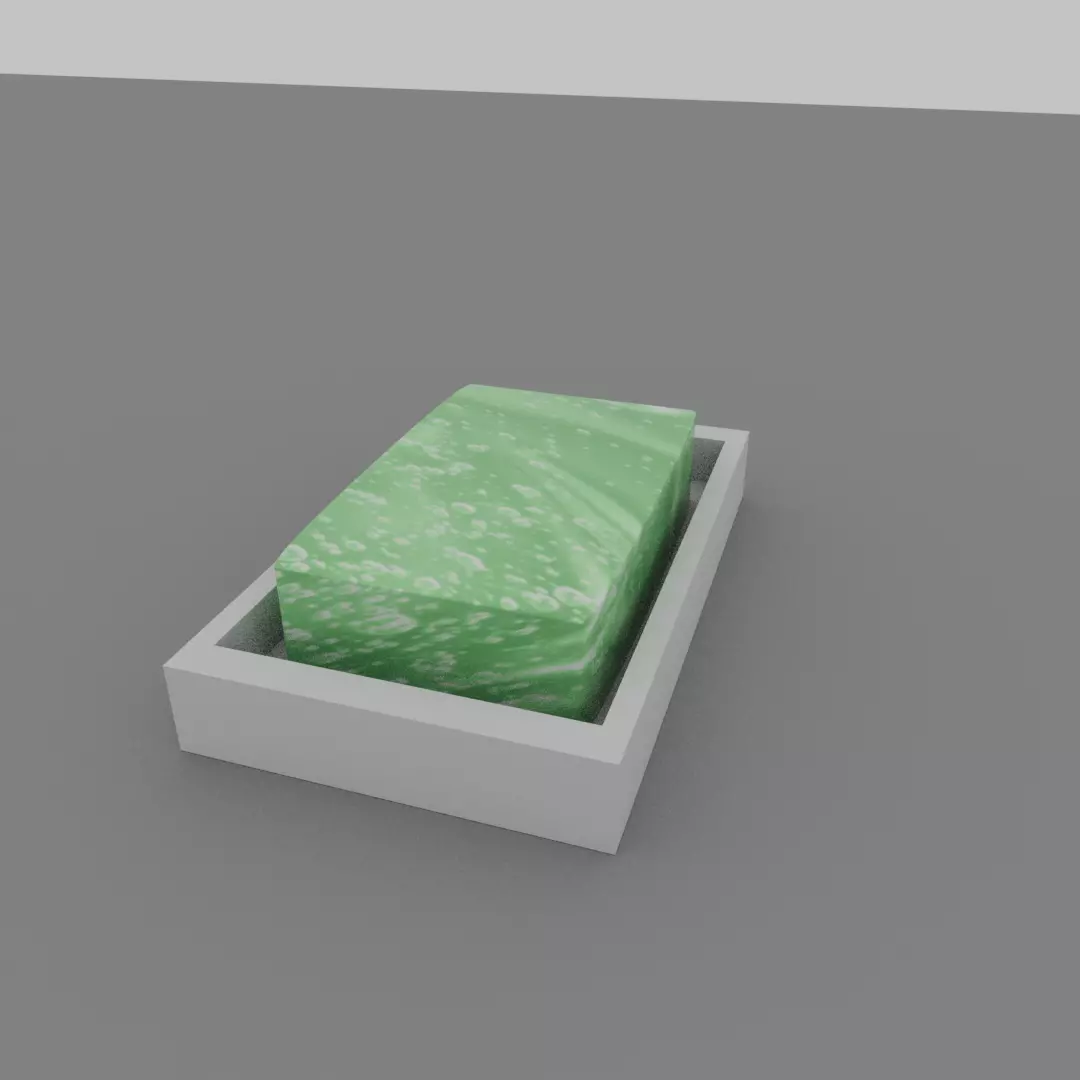 Bath Soap Low-poly 3D model_0