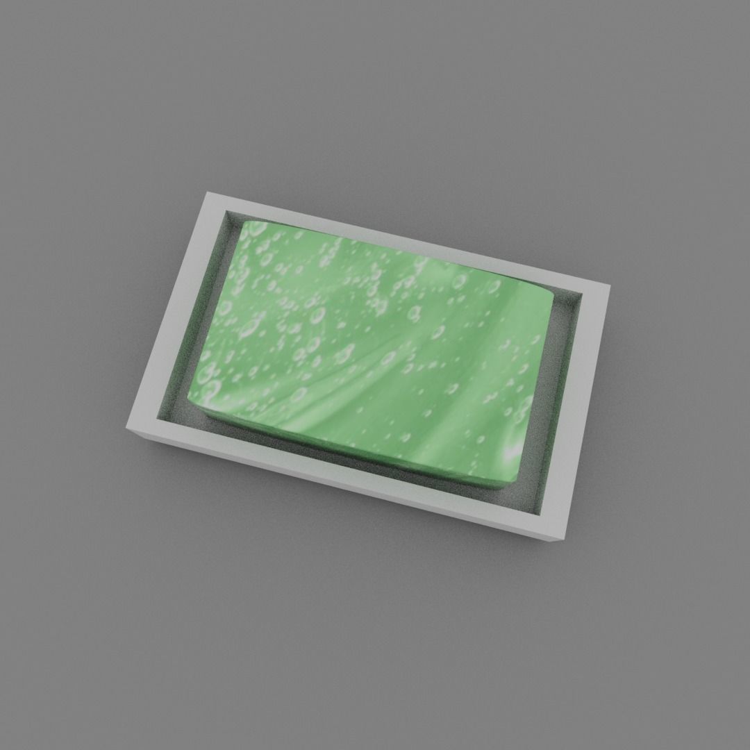 Bath Soap Low-poly 3D model_4