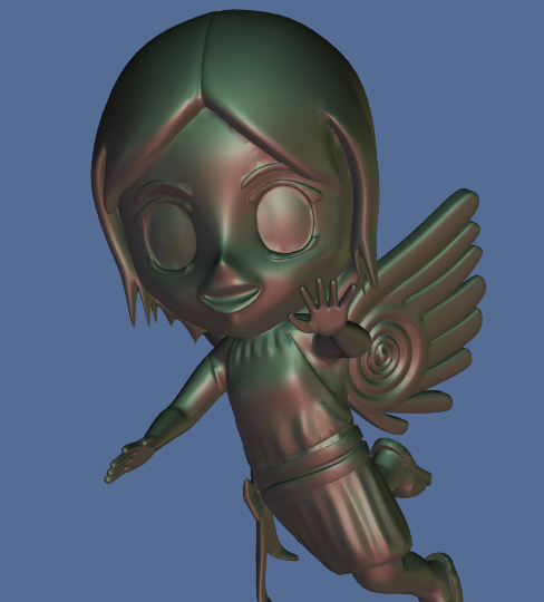 Flying and Trumphet Chibi-angles 3D print model_1