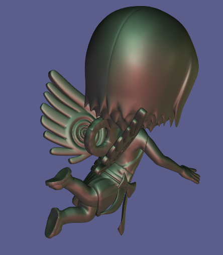 Flying and Trumphet Chibi-angles 3D print model_2