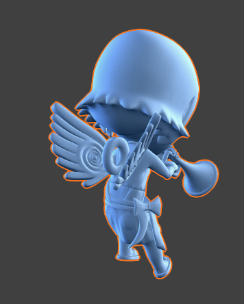 Flying and Trumphet Chibi-angles 3D print model_4