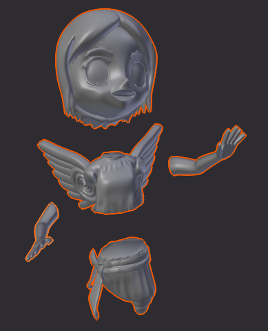Flying and Trumphet Chibi-angles 3D print model_6