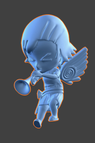 Flying and Trumphet Chibi-angles 3D print model_3