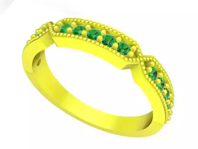 A7416 Simple Diamond Women Ring 3D Print