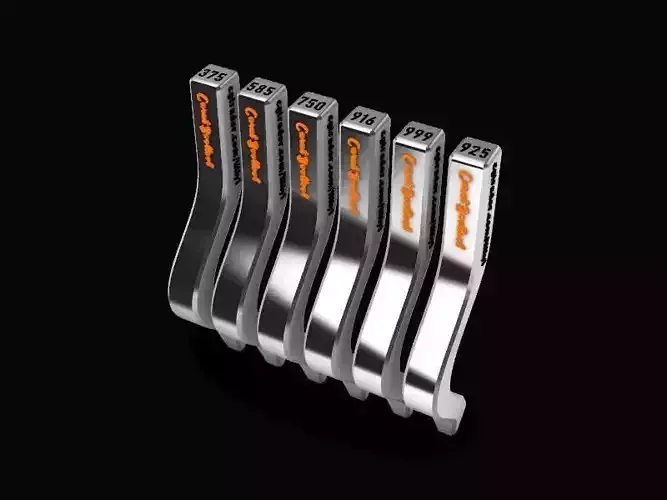 boolean carat hallmark stamp punch set 3D print model