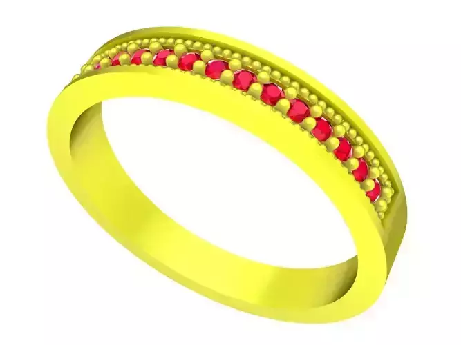 A7418 Simple Diamond Women Band Ring