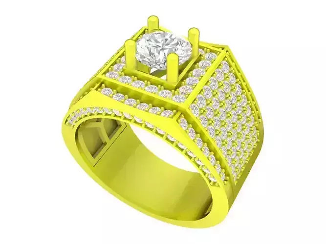 A7425 Traditional Korean Style Diamond Men Ring