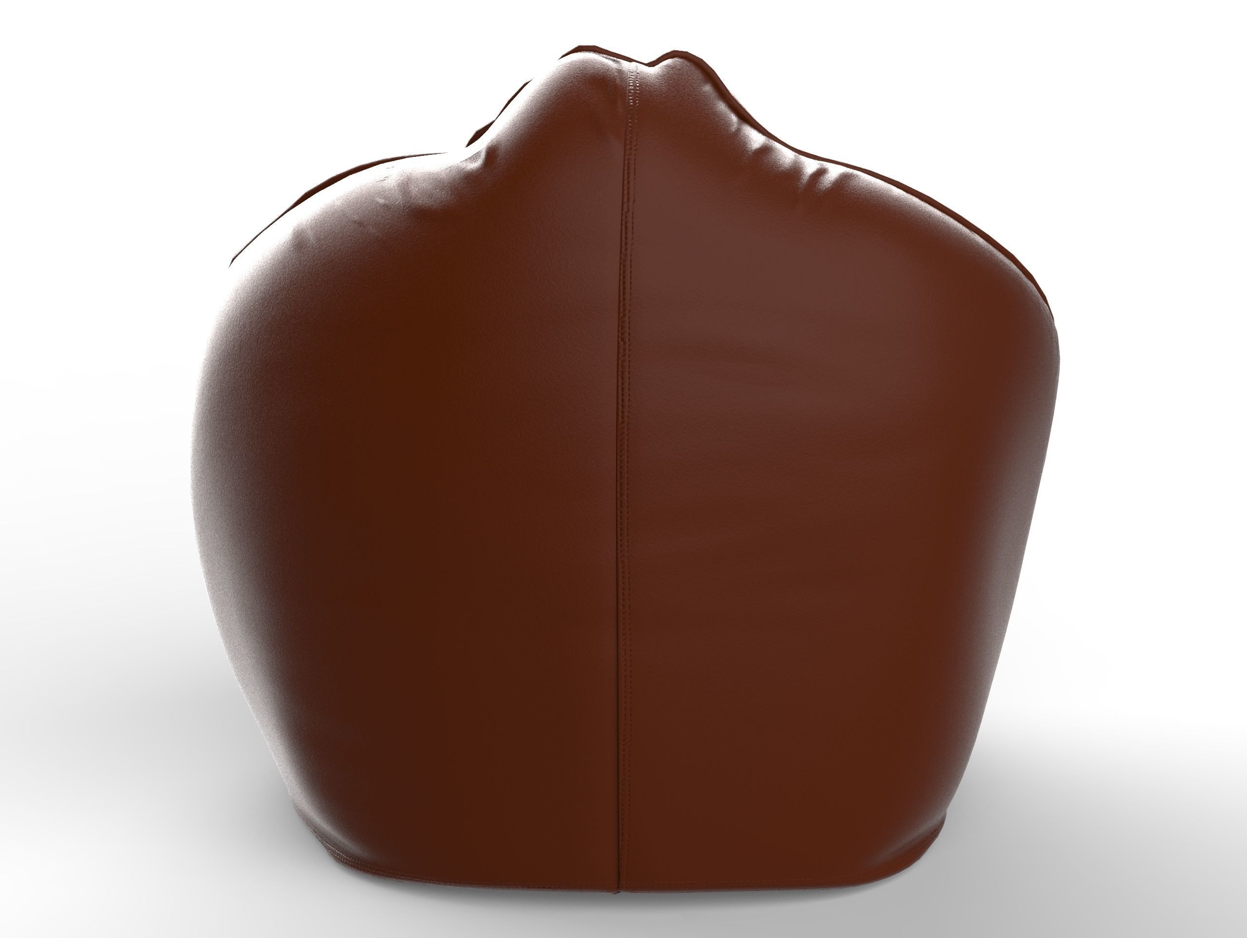 Beanbag chair Low-poly 3D model_3