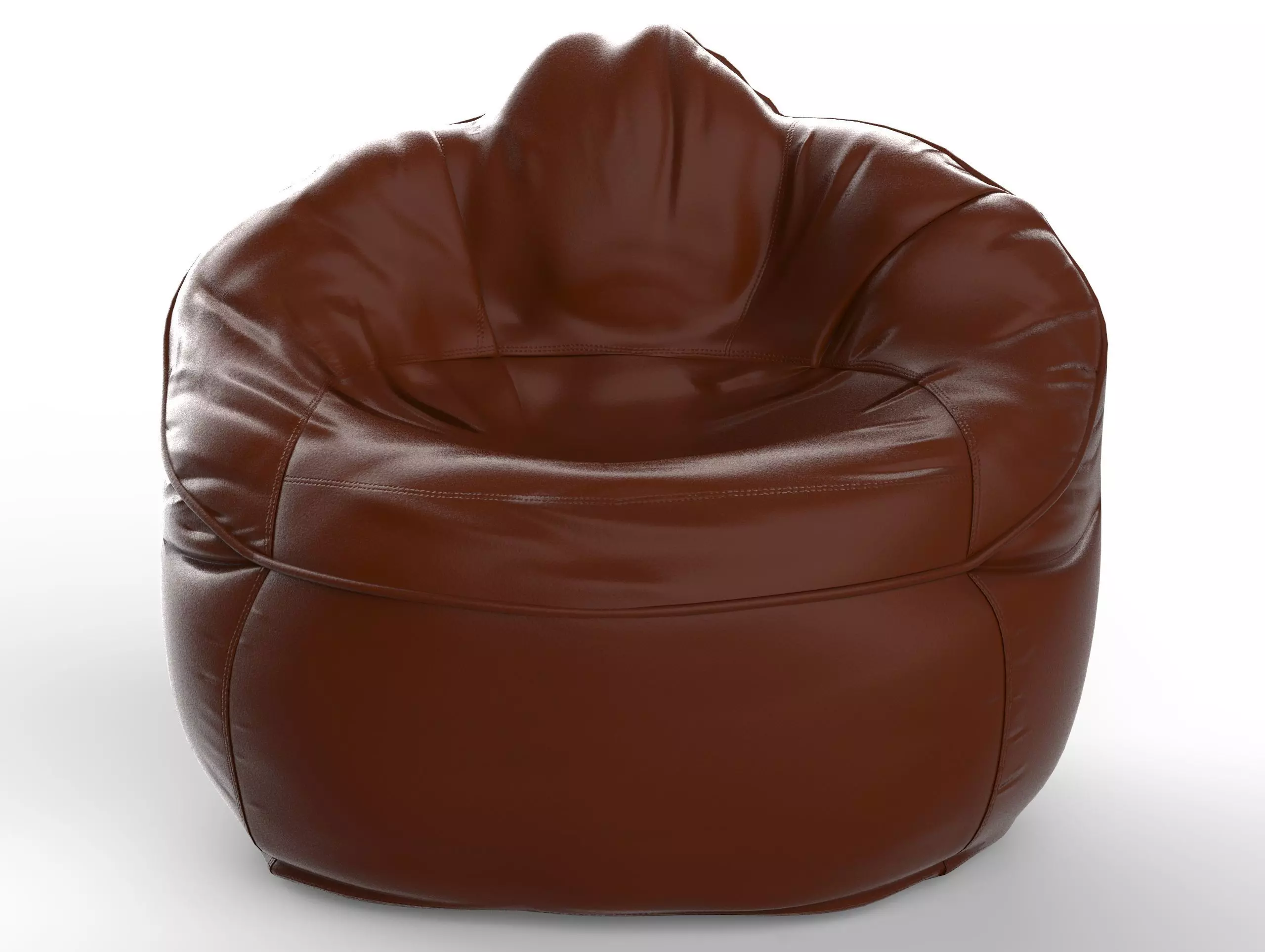 Beanbag chair Low-poly 3D model_0