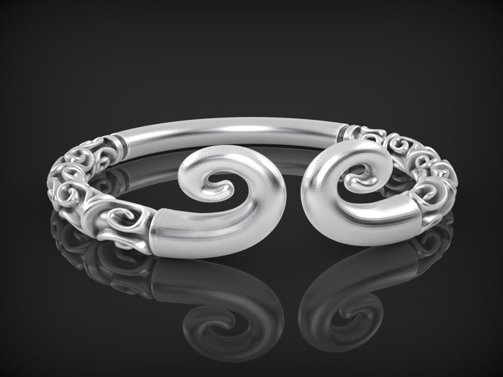 Patterned Rings 3D print model_10
