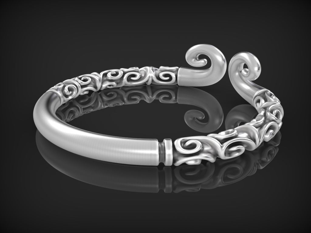 Patterned Rings 3D print model_2