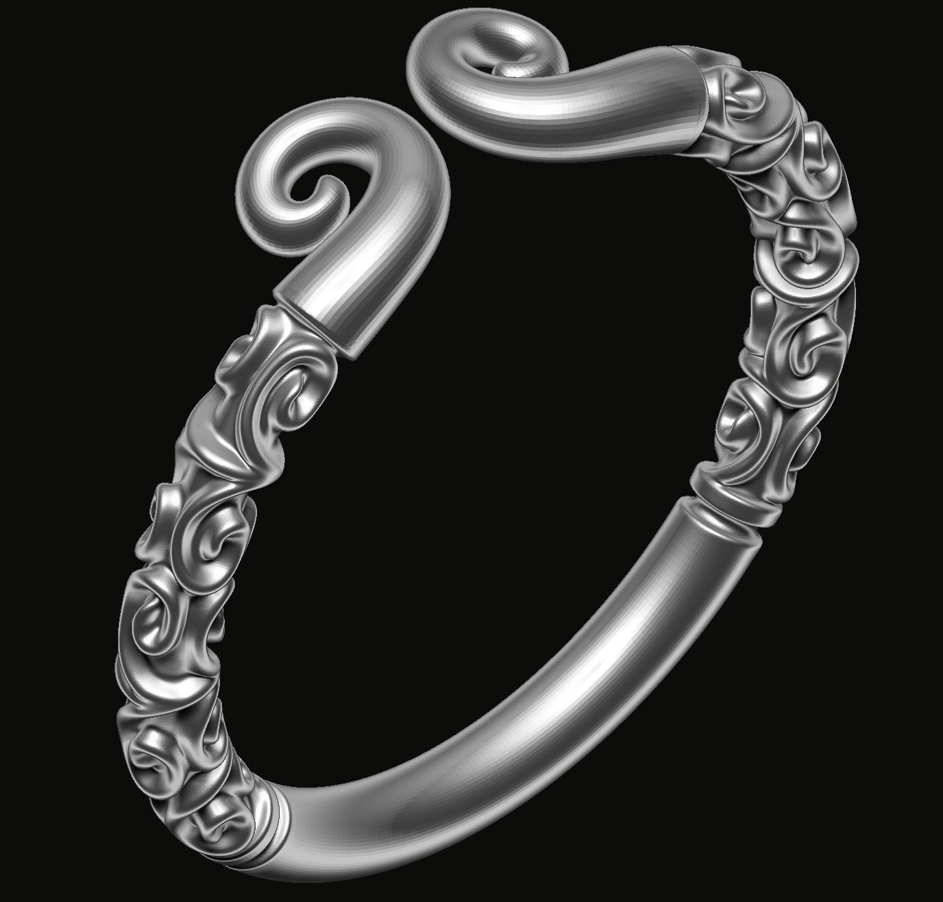 Patterned Rings 3D print model_3