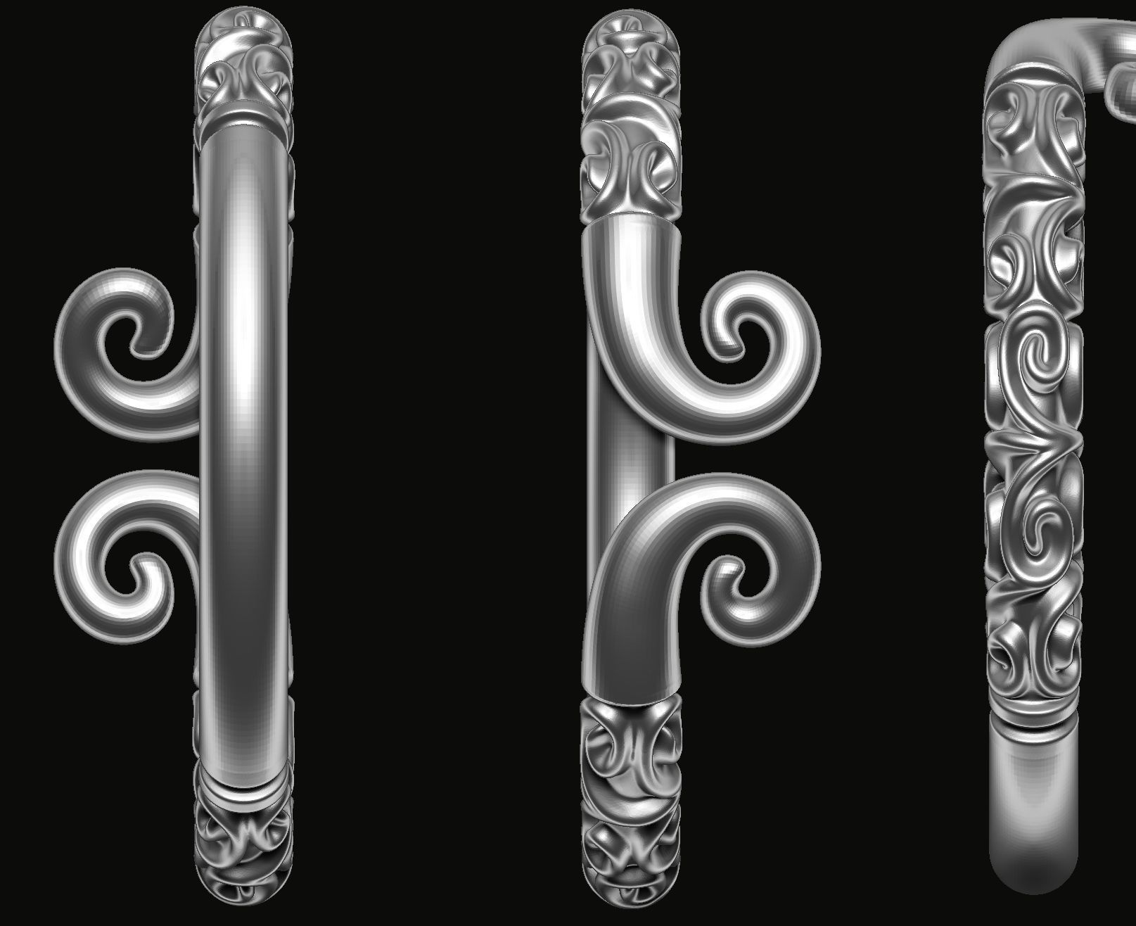 Patterned Rings 3D print model_7