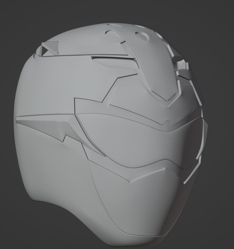 Tokumei Sentai Go-Buster Red Buster cosplay helmet STL file 3D print model_12