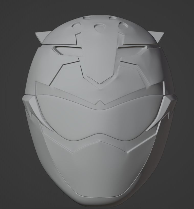 Tokumei Sentai Go-Buster Red Buster cosplay helmet STL file 3D print model_10