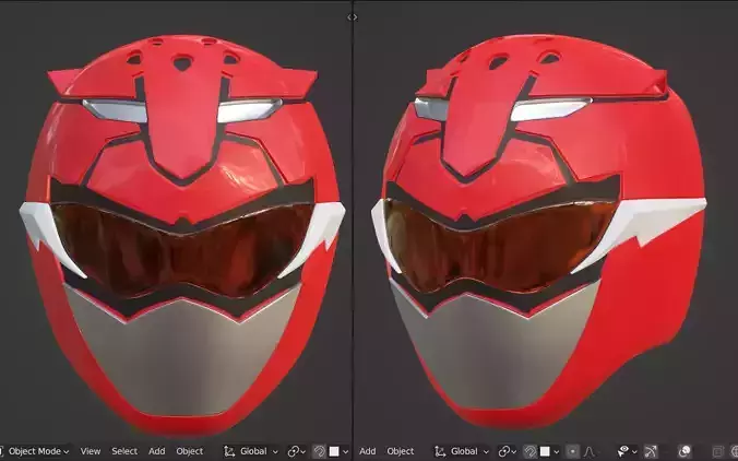 Tokumei Sentai Go-Buster Red Buster cosplay helmet STL file