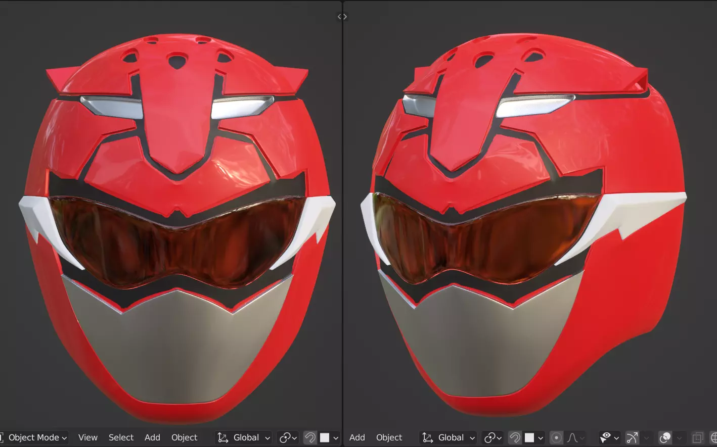 Tokumei Sentai Go-Buster Red Buster cosplay helmet STL file 3D print model_0