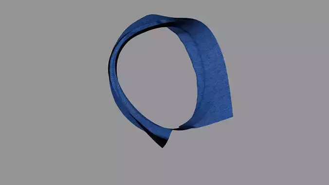 Collar accessory blue 3D model