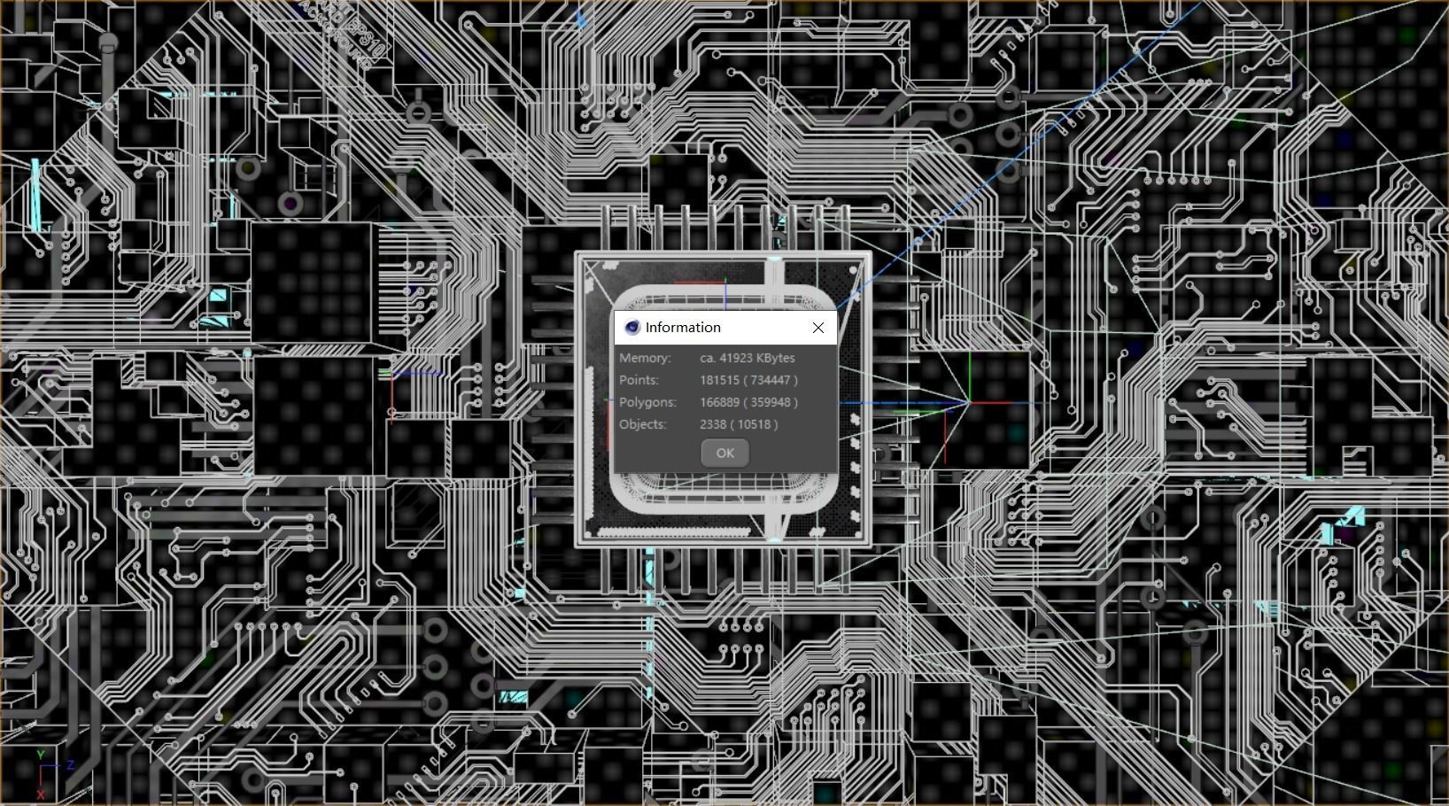  C4D Octane CPU chip core capacitance Scifi Circuit board 3D model_3