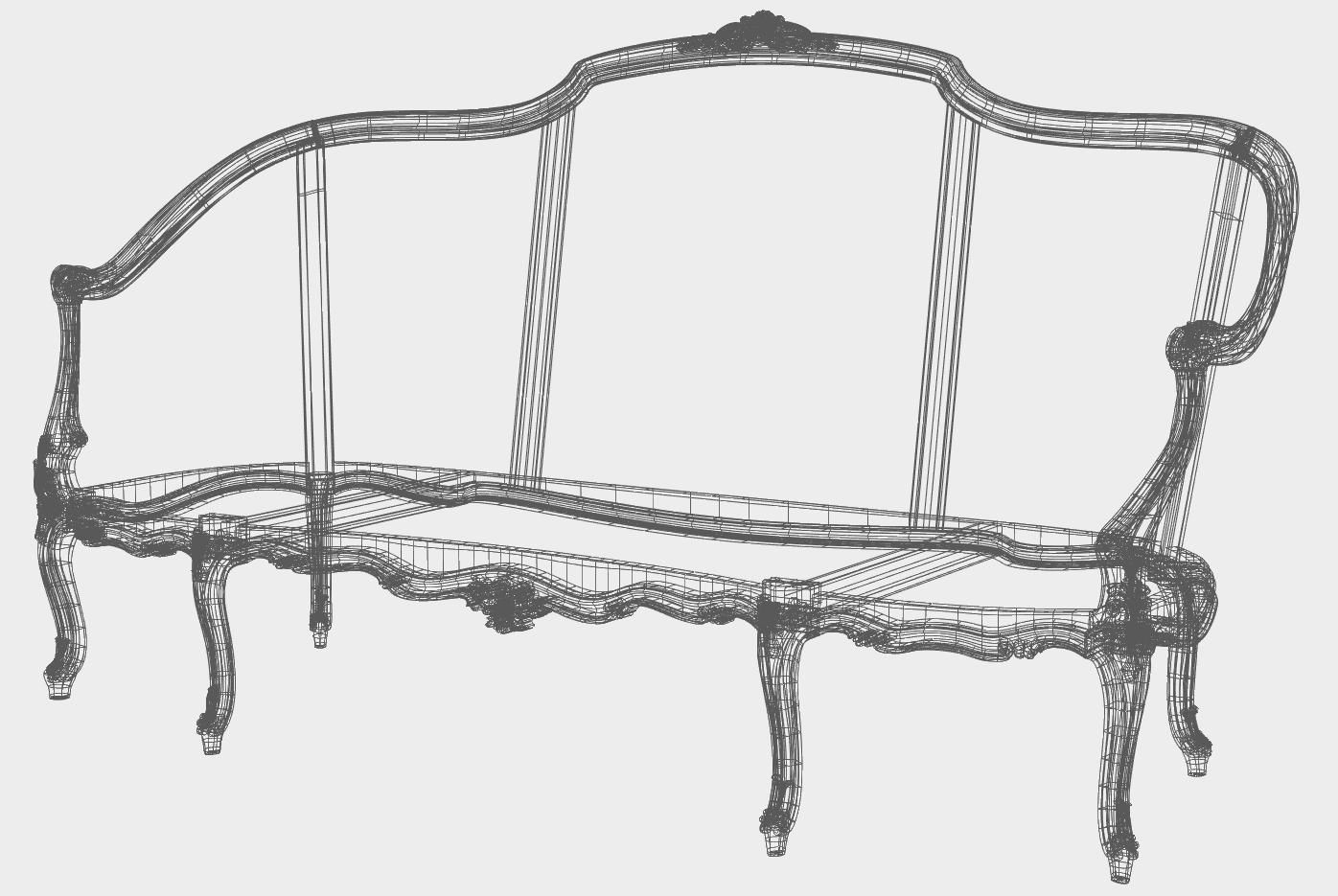 Carved canape for cnc 19 3D model_4