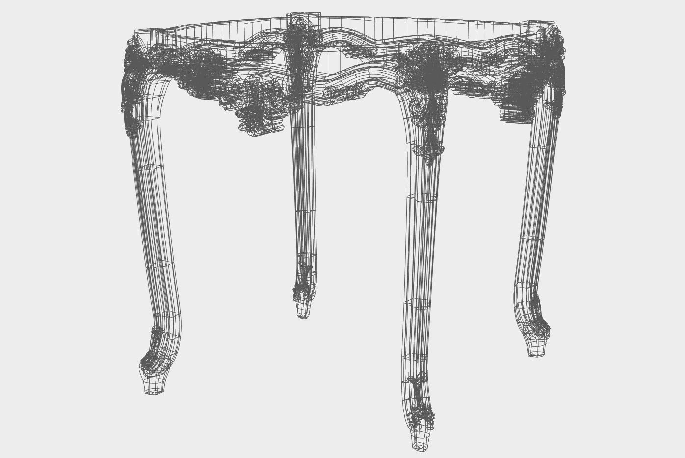 Carved coffee table for cnc 19 3D model_4