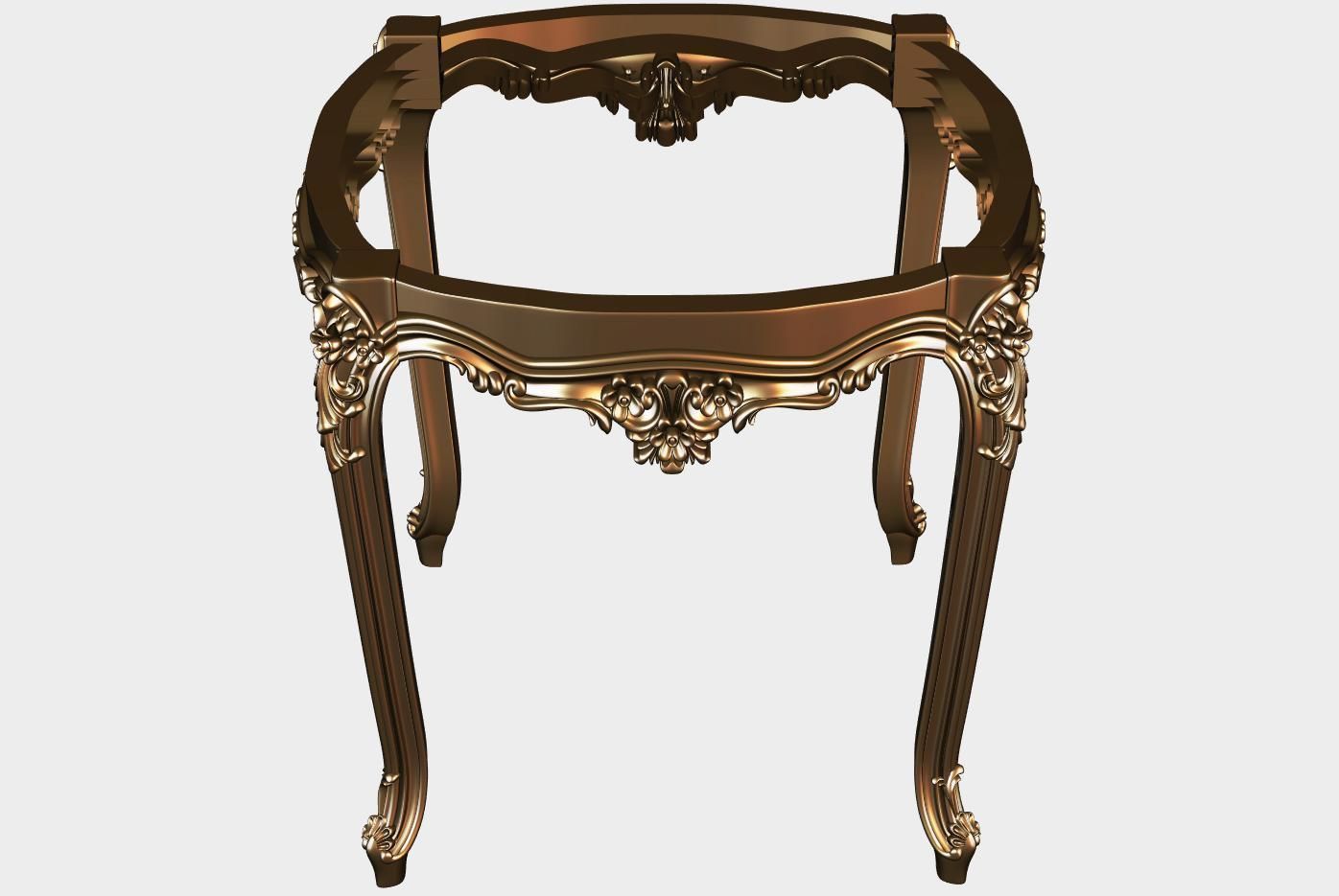 Carved coffee table for cnc 19 3D model_2