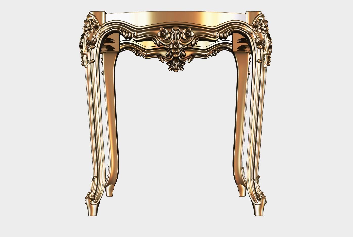 Carved coffee table for cnc 19 3D model_1