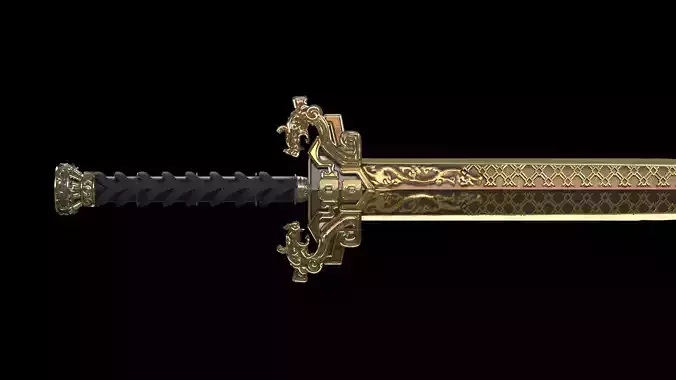 Shang Fangs sword weapon sword King  bronze 3D model