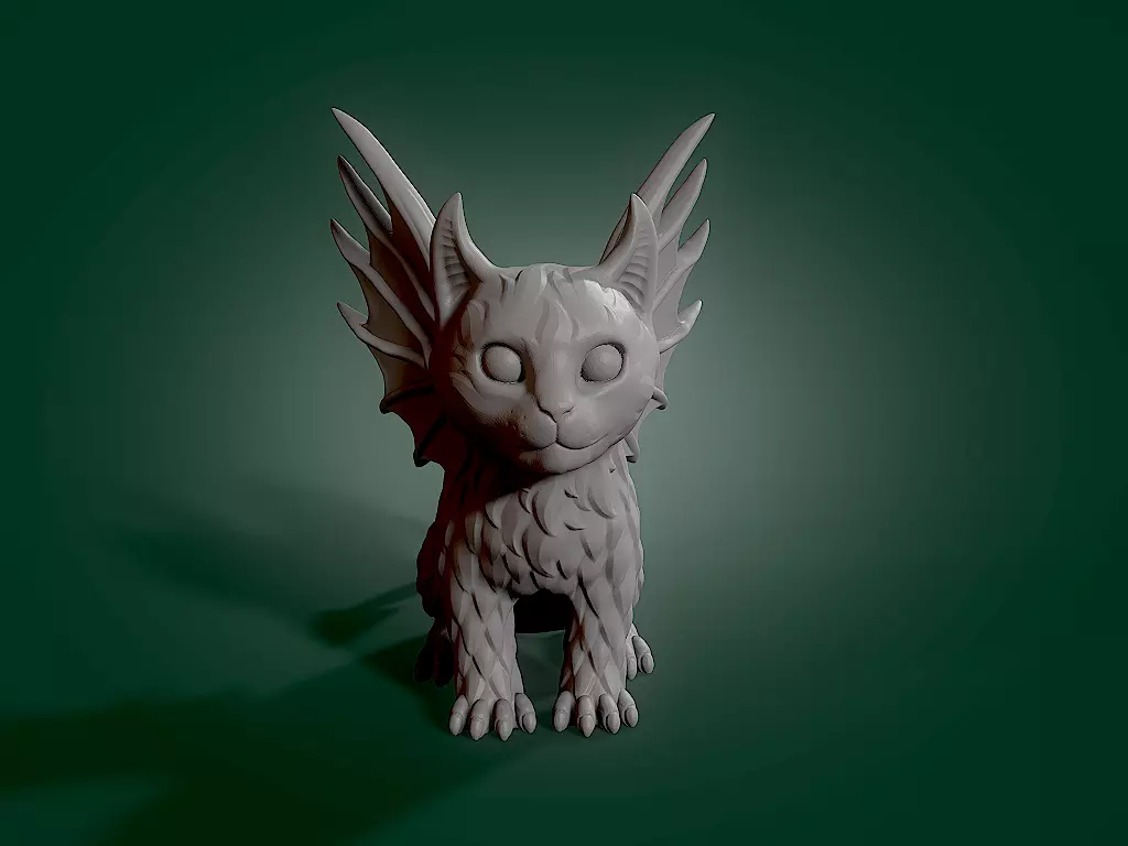 Demonic Kitten 3D print model
